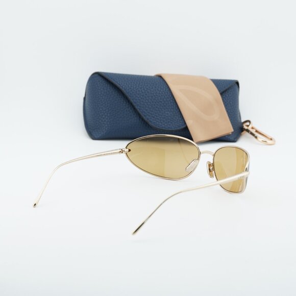 Loewe LW40164U 32E Oval Sunglasses – Shiny Gold\\Brown main image 10